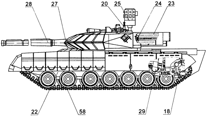 Вариант модернизированного танка Т-80 (КБТМ)
