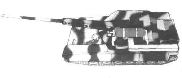 Изображение ранней концепции рельсовой пушки, при-водимой в действие униполярным генератором фирмы "Вестингауз" для оснащения варианта танка "Абрамс" с газотурбинным двигателем 