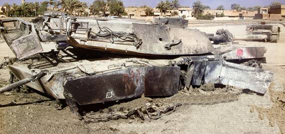 Боевые потери танков М1 "Абрамс" в Ираке в результате поражения ПТУР