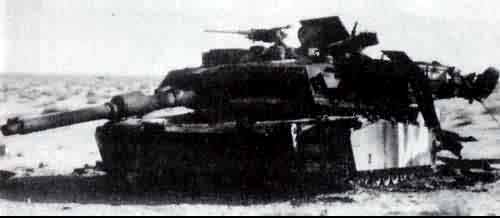 Уничтоженный танк «Абрамс» 
