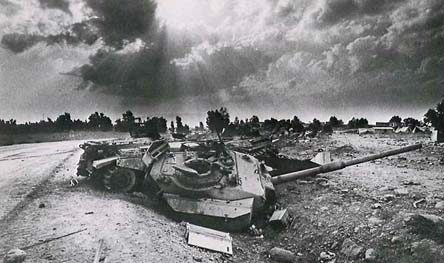 Центурион 7 бронетанковой бригады уничтоженный 7 Октября 1973 года.