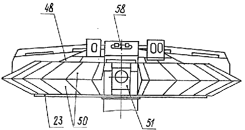 поворотная башня танка "Объект 640" (вид спереди) без кабины и пушки