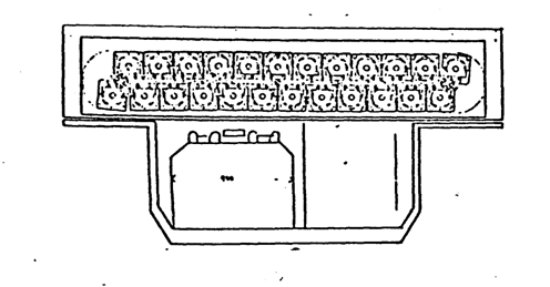 Рис. 1. Ленточный досылатель в кормовой части над двигателем в истребителе танков

