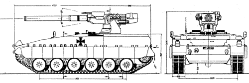 Проект создания боевого танка с главным орудием на качающемся в вертикальной плоскости лафете (1978 год)