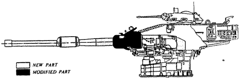 Рисунок башни танка серии М-60А1