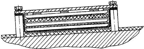 На рисунке схема установки ДЗ на крышу башни танка 