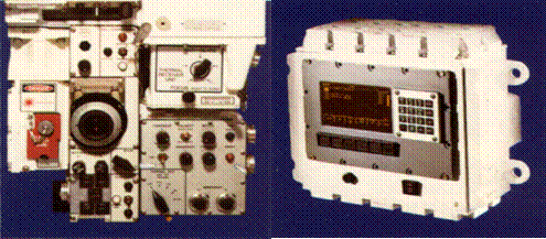 Основной прицел наводчика (слева), дисплей и панель управления системы управления огнем наводчика (справа) танков М1А2 и М1А2SEP