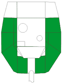На фото показан внешний вид и габаритные размеры бронирования копуса и башенных мрдулей танка “Меркава” Мk 4
