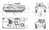 Габаритные размеры боевой машины "Пизарро"