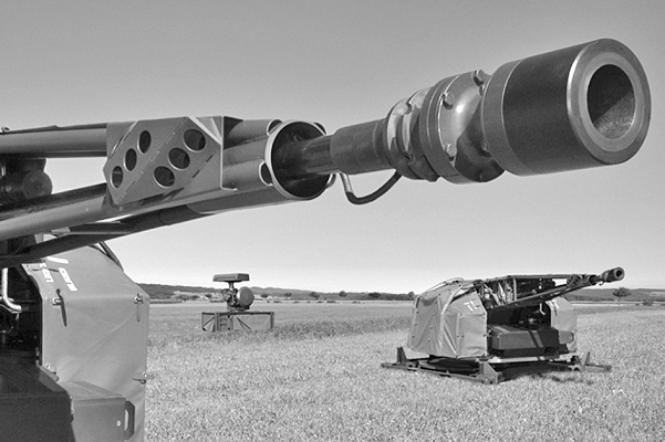 Рис. 1. Автоматическая пушка Oerlikon 35/1000 комплекса ПВО Skyshield с дульным программатором