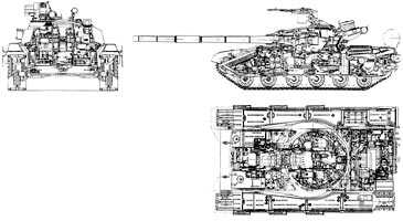 Компоновка танка Т-64