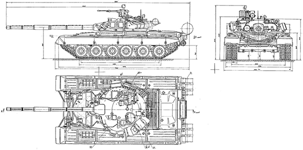 Т-80Б Чертеж