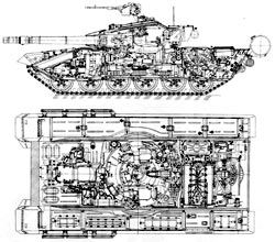 Компоновка танка Т-90 