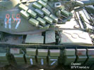 Т-55АМВ. Ящики ЗИП, левая надгусеничная полка. 