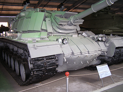 Израильский танк M48A3 (Магах-3) с ДЗ типа «Blazer». Музей БТВ в Кубинке, февраль 2009 г.