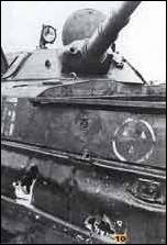 Три попадания в двигатель БМП-1 из РПГ говорят о высоком профессионализме гранатометчиков НВФ, участвовавших в боях с федеральными войсками в Грозном. Февраль 1995 г.» 