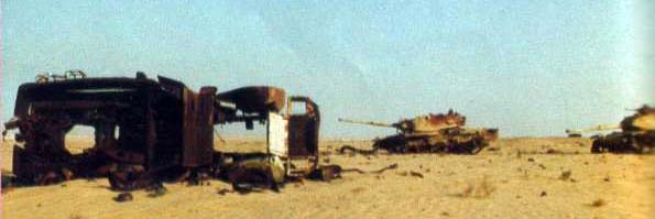 Два сгоревших Израильских М60А1 подожженных при форсировании Суэцкого канала Египтянами в районе Исмаилии.