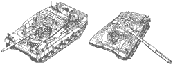 Компоновка танка «Леопард-2» и Т-80